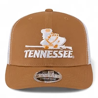 Tennessee Volunteers Bronze and White Trucker Mesh NCAA New Era 9SEVENTY Stretch Snapback Hat