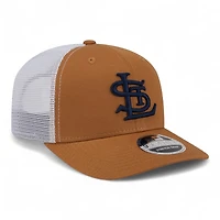 St. Louis Cardinals Bronze and White Trucker Mesh New Era 9SEVENTY Stretch Snapback Hat