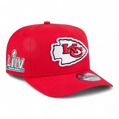 Kansas City Chiefs Red Super Bowl LIV Patch New Era 9FIFTY A-Frame Snapback Hat