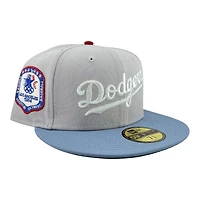 Los Angeles Dodgers Dolphin Gray and Light Blue 1984 Olympic Patch Kelly Green UV New Era 59FIFTY Fitted Hat