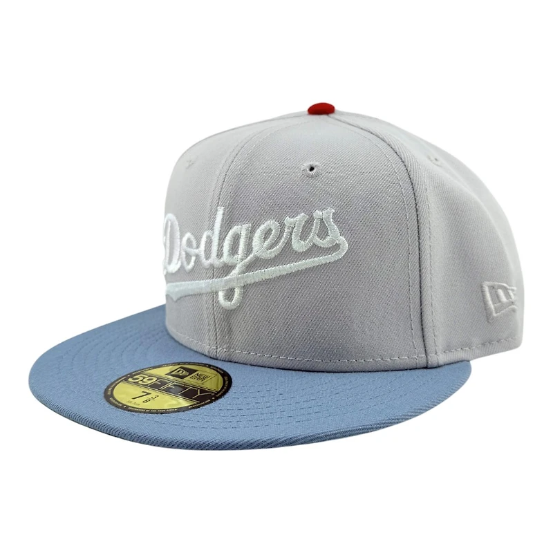 Los Angeles Dodgers Dolphin Gray and Light Blue 1984 Olympic Patch Kelly Green UV New Era 59FIFTY Fitted Hat