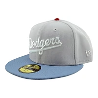Los Angeles Dodgers Dolphin Gray and Light Blue 1984 Olympic Patch Kelly Green UV New Era 59FIFTY Fitted Hat