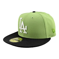 Los Angeles Dodgers Matcha Green and Black Viva Patch Pink UV New Era 59FIFTY Fitted Hat