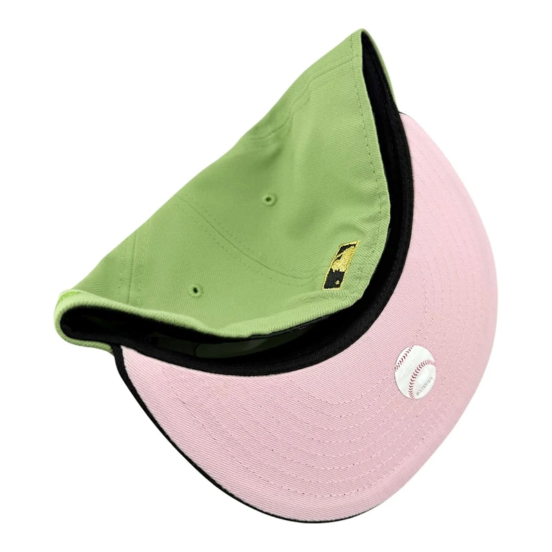 Los Angeles Dodgers Matcha Green and Black Viva Patch Pink UV New Era 59FIFTY Fitted Hat