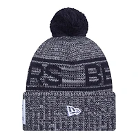 Chicago Bears Gray 2025 Sideline Cold Weather New Era Cuffed Beanie Knit Hat with Pom