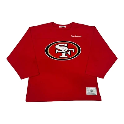 Women's San Francisco 49ers '47 Brand Game Nod Timeless Crop 3/4 Sleeve T-Shirt