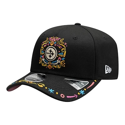 Pittsburgh Steelers Black "Hasta La Muerte" New Era 9SEVENTY Stretch Snapback Hat