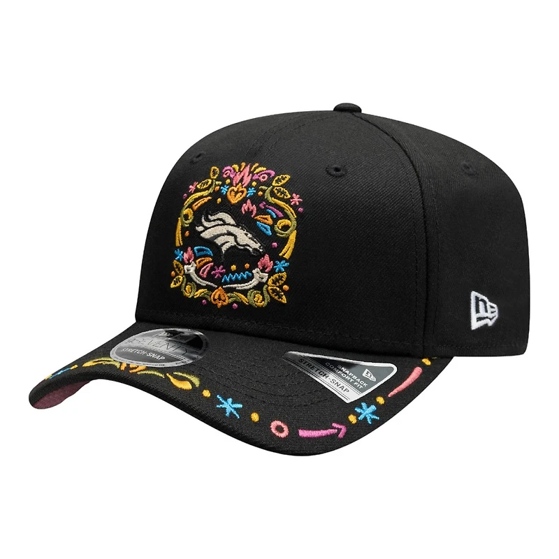 Denver Broncos Black "Hasta La Muerte" New Era 9SEVENTY Stretch Snapback Hat