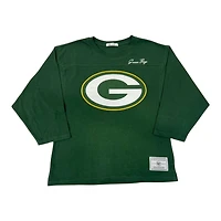 Women's Green Bay Packers '47 Brand Game Nod Timeless Crop 3/4 Sleeve T-Shirt