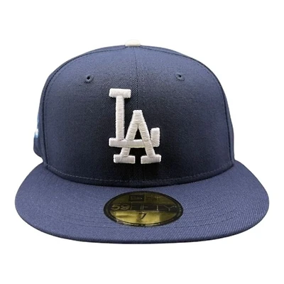 Los Angeles Dodgers Oceanblue 2024 WS Champs Side Patch Grey UV New Era 59FIFTY Fitted Hat