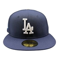Los Angeles Dodgers Oceanblue 2024 WS Champs Side Patch Grey UV New Era 59FIFTY Fitted Hat
