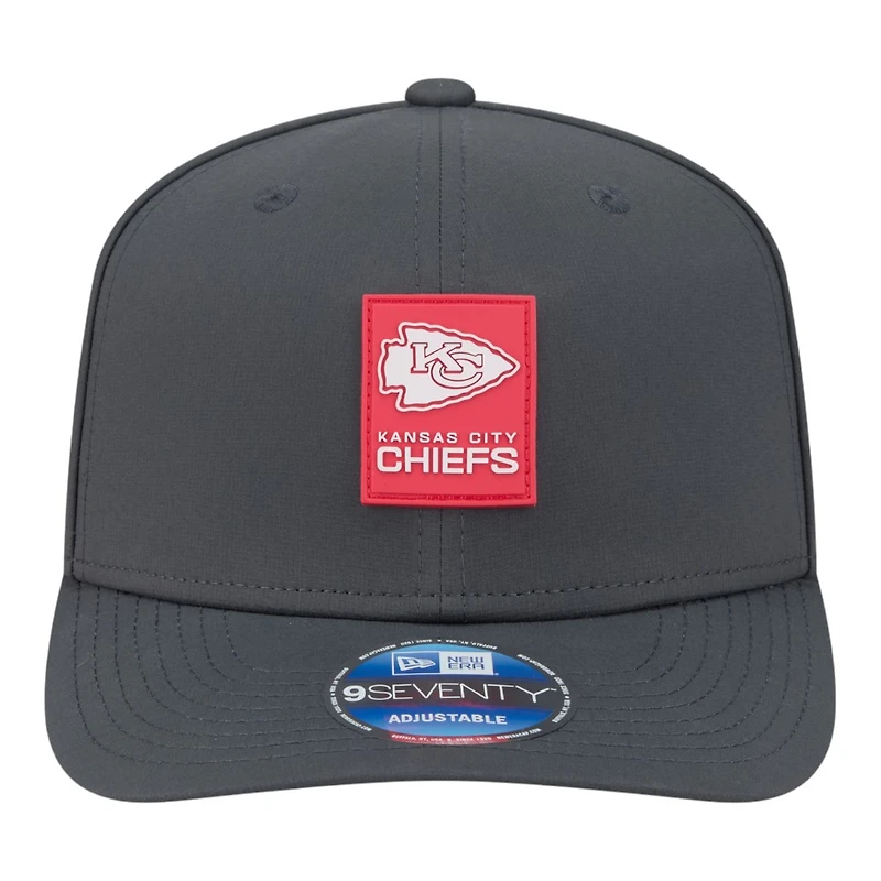 Kansas City Chiefs Charcoal 2025 NFL Sideline Cold Weather New Era 9SEVENTY Adjustable Snapback Hat