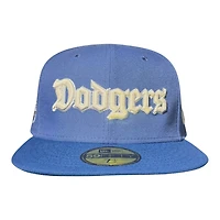 Los Angeles Dodgers Indigo and Seashore Blue Two Tone Viva Patch UV New Era 59FIFTY Fitted Hat
