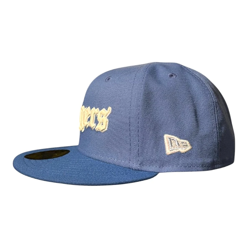 Los Angeles Dodgers Indigo and Seashore Blue Two Tone Viva Patch UV New Era 59FIFTY Fitted Hat