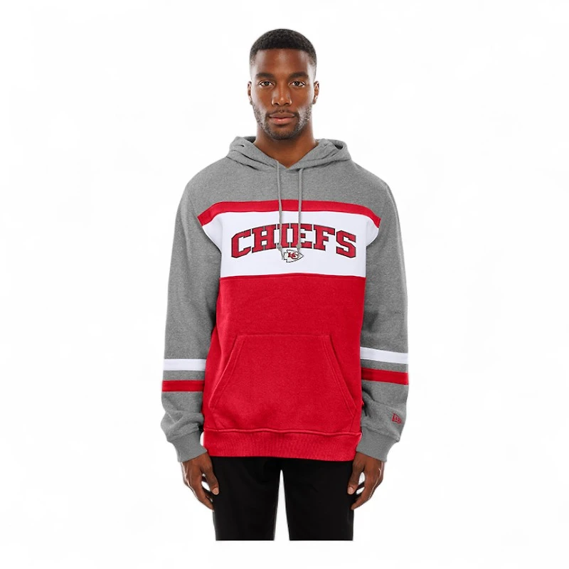 Kansas City Chiefs Gray and Red New Era Pullover Hoodie