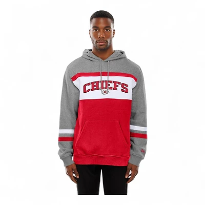 Kansas City Chiefs Gray and Red New Era Pullover Hoodie