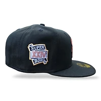 San Francisco 49ers Black Leon the Lab Superbowl XXIV Patch Green UV New Era 59FIFTY Fitted Hat