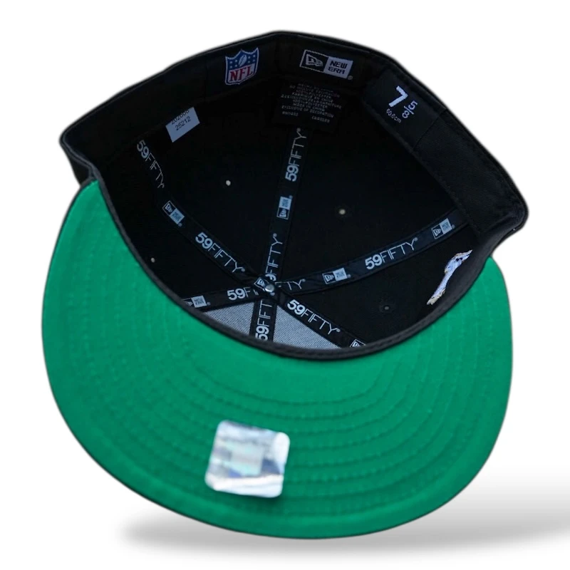 San Francisco 49ers Black Leon the Lab Superbowl XXIV Patch Green UV New Era 59FIFTY Fitted Hat