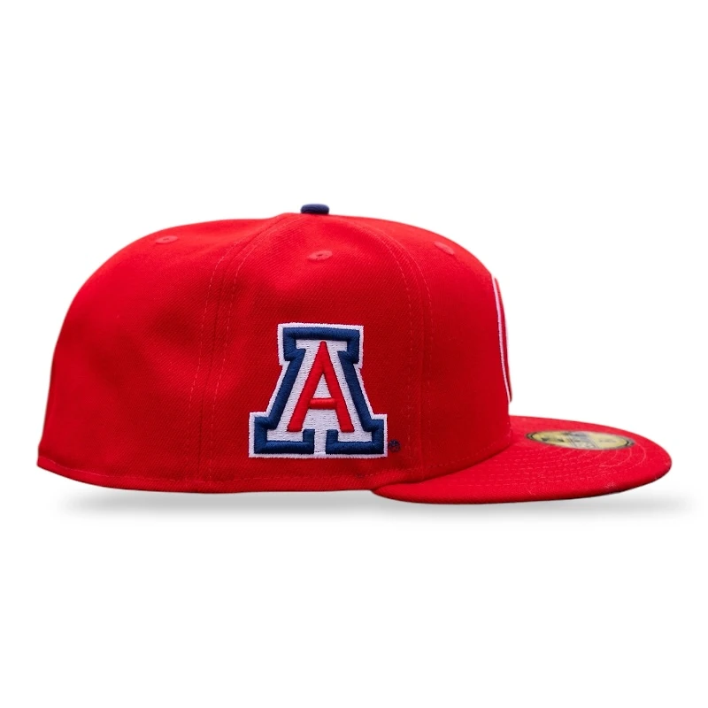 Denver Nuggets Scarlet University of Arizona Leon the Lab Wildcats Patch Grey UV New Era 59FIFTY Fitted Hat