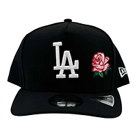 Los Angeles Dodgers Black with Rose Patch Grey UV New Era 9FIFTY A-Frame Snapback Hat
