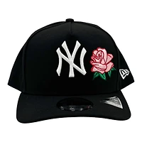 New York Yankees Black with Rose Patch Grey UV New Era 9FIFTY A-Frame Snapback Hat