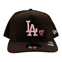 Los Angeles Dodgers Brown with Heart Patch Grey UV New Era 9FIFTY A-Frame Snapback Hat