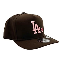 Los Angeles Dodgers Brown with Heart Patch Grey UV New Era 9FIFTY A-Frame Snapback Hat