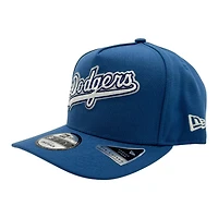 Los Angeles Dodgers Indigo Blue Script 1984 Olympic Patch Grey UV New Era 9FIFTY A-Frame Snapback Hat
