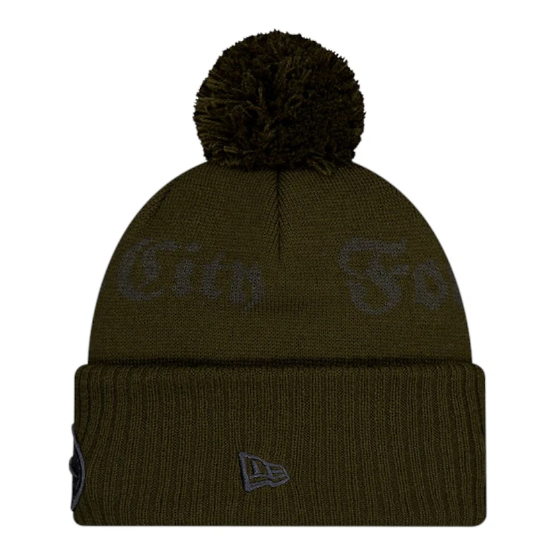 New York Jets Gotham Green 2025 Rivalries Collection Sideline New Era Cuffed Beanie Knit Hat with Pom