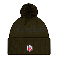 New York Jets Gotham Green 2025 Rivalries Collection Sideline New Era Cuffed Beanie Knit Hat with Pom