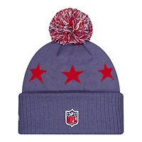 New England Patriots 2025 Rivalries Collection Sideline New Era Cuffed Beanie Knit Hat with Pom