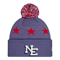 New England Patriots 2025 Rivalries Collection Sideline New Era Cuffed Beanie Knit Hat with Pom