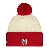 Arizona Cardinals Cream and Red 2025 Rivalries Collection Sideline New Era Cuffed Beanie Knit Hat with Pom