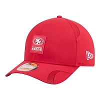 Youth San Francisco 49ers Red 2025 NFL Sideline New Era 9FORTY M-Crown Adjustable Hat