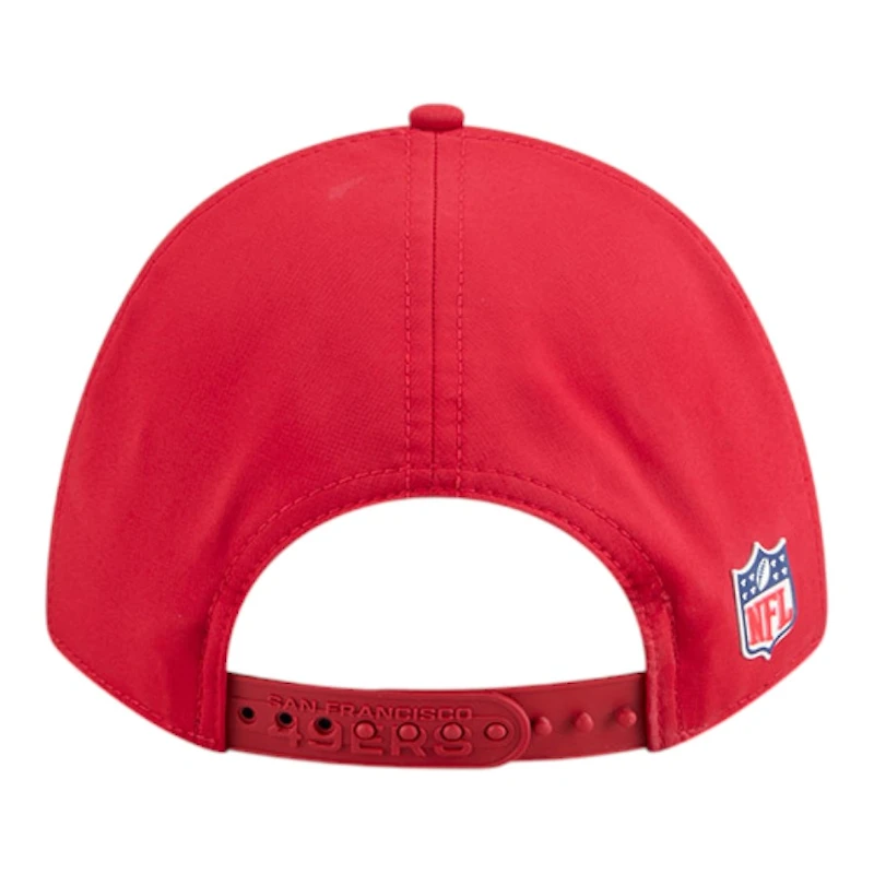 Youth San Francisco 49ers Red 2025 NFL Sideline New Era 9FORTY M-Crown Adjustable Hat