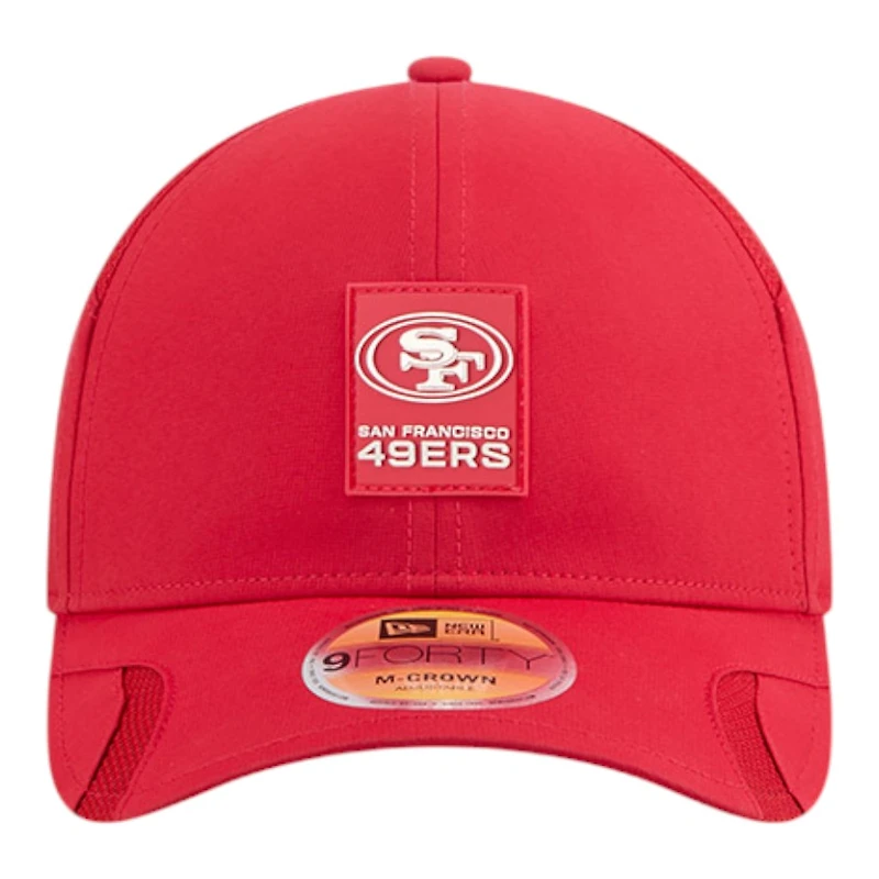 Youth San Francisco 49ers Red 2025 NFL Sideline New Era 9FORTY M-Crown Adjustable Hat