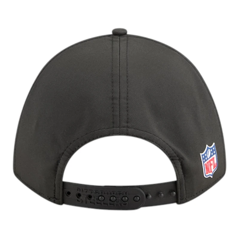 Youth Pittsburgh Steelers Black 2025 NFL Sideline New Era 9FORTY M-Crown Adjustable Hat