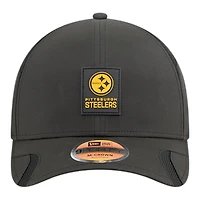 Youth Pittsburgh Steelers Black 2025 NFL Sideline New Era 9FORTY M-Crown Adjustable Hat