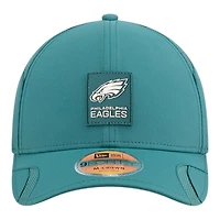 Youth Philadelphia Eagles Midnight Green 2025 NFL Sideline New Era 9FORTY M-Crown Adjustable Hat