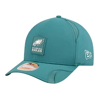 Youth Philadelphia Eagles Midnight Green 2025 NFL Sideline New Era 9FORTY M-Crown Adjustable Hat