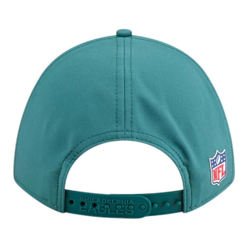 Youth Philadelphia Eagles Midnight Green 2025 NFL Sideline New Era 9FORTY M-Crown Adjustable Hat
