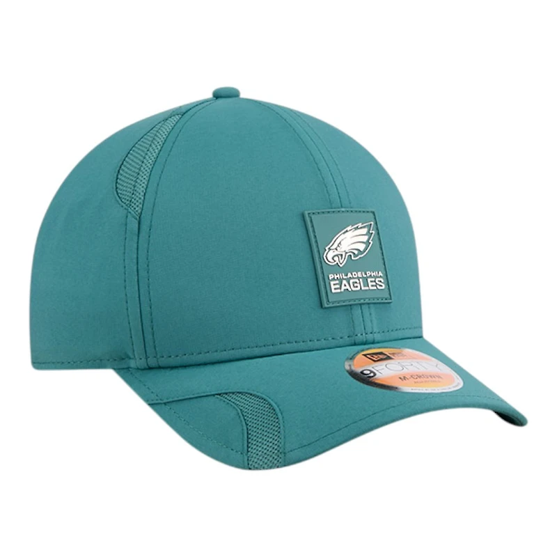 Youth Philadelphia Eagles Midnight Green 2025 NFL Sideline New Era 9FORTY M-Crown Adjustable Hat