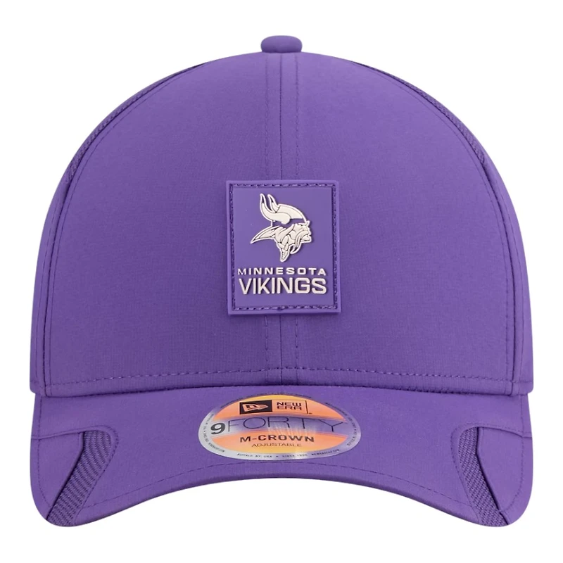 Youth Minnesota Vikings Purple 2025 NFL Sideline New Era 9FORTY M-Crown Adjustable Hat