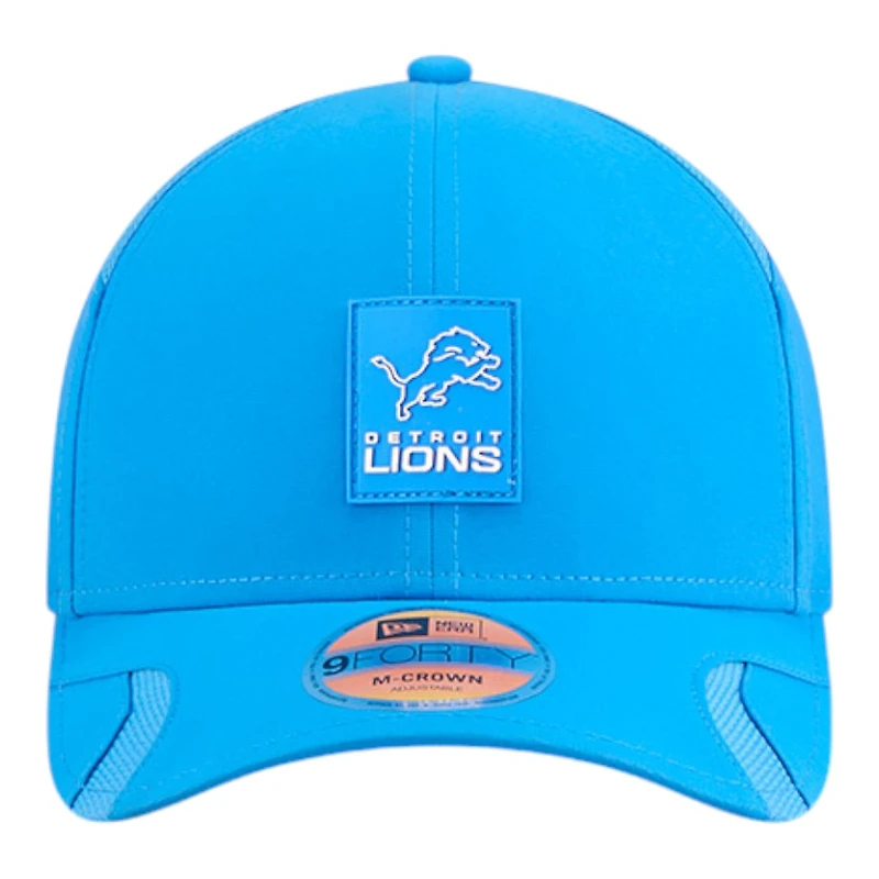 Youth Detroit Lions Blue 2025 NFL Sideline New Era 9FORTY M-Crown Adjustable Hat