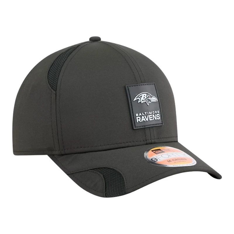 Youth Baltimore Ravens Black 2025 NFL Sideline New Era 9FORTY M-Crown Adjustable Hat