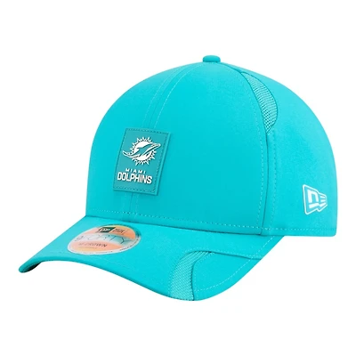 Youth Miami Dolphins Teal 2025 NFL Sideline New Era 9FORTY M-Crown Adjustable Hat