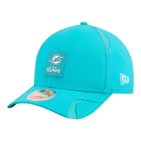 Youth Miami Dolphins Teal 2025 NFL Sideline New Era 9FORTY M-Crown Adjustable Hat