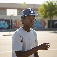 Los Angeles Dodgers Navy and Icy Blue 2Tone 2024 WS Champions Patch Grey UV New Era 59FIFTY Fitted Hat