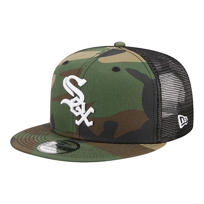 Chicago White Sox Woodland Camo Basic Trucker New Era 9FIFTY Snapback Hat