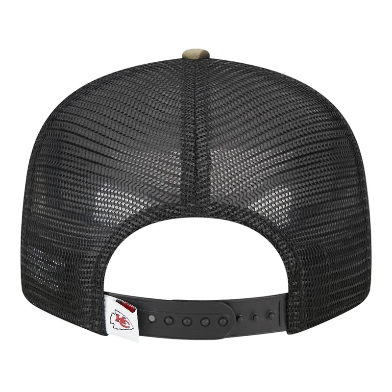 Kansas City Chiefs Woodland Camo Basic Trucker New Era 9FIFTY Snapback Hat